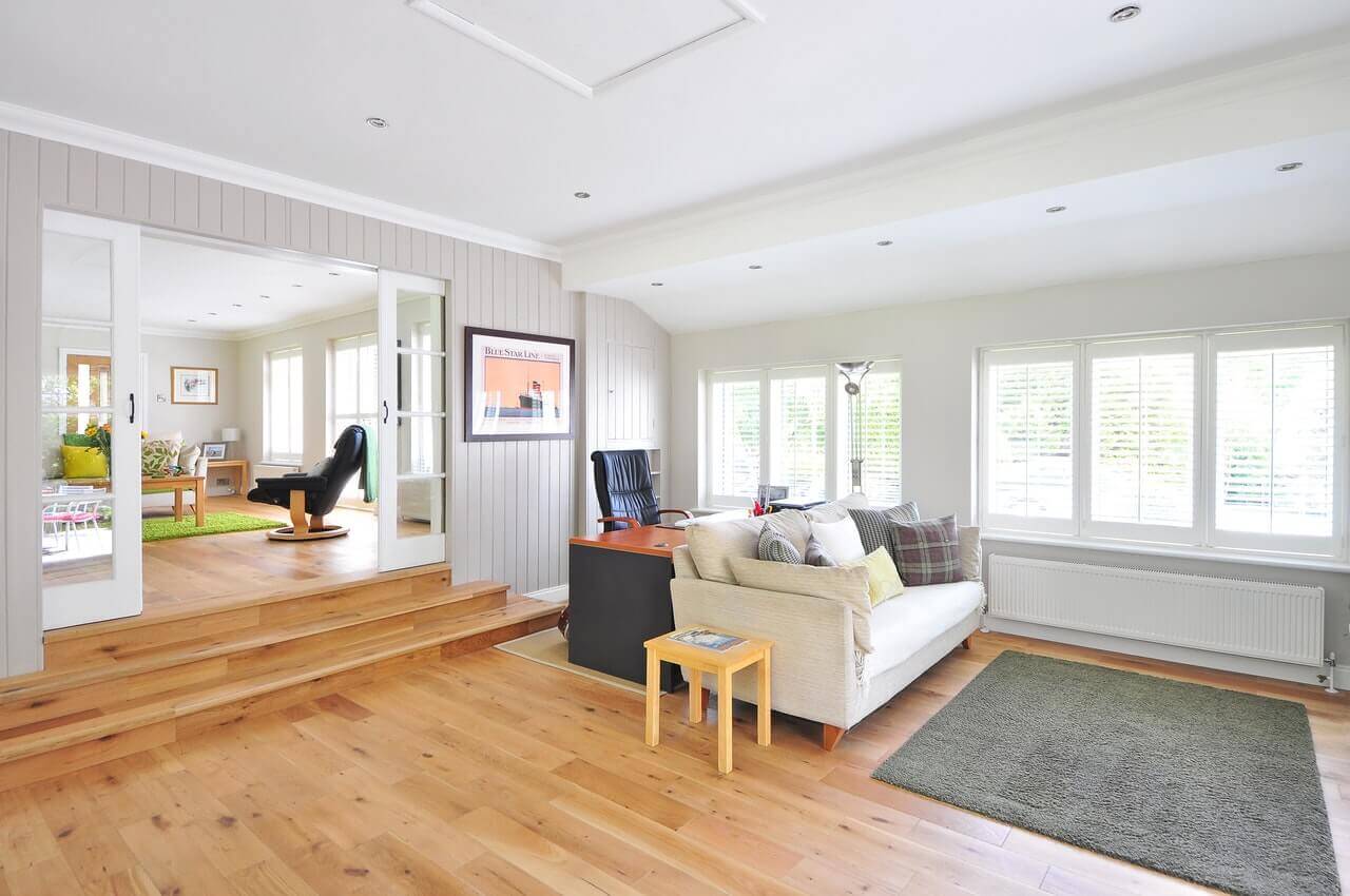 living room in a house