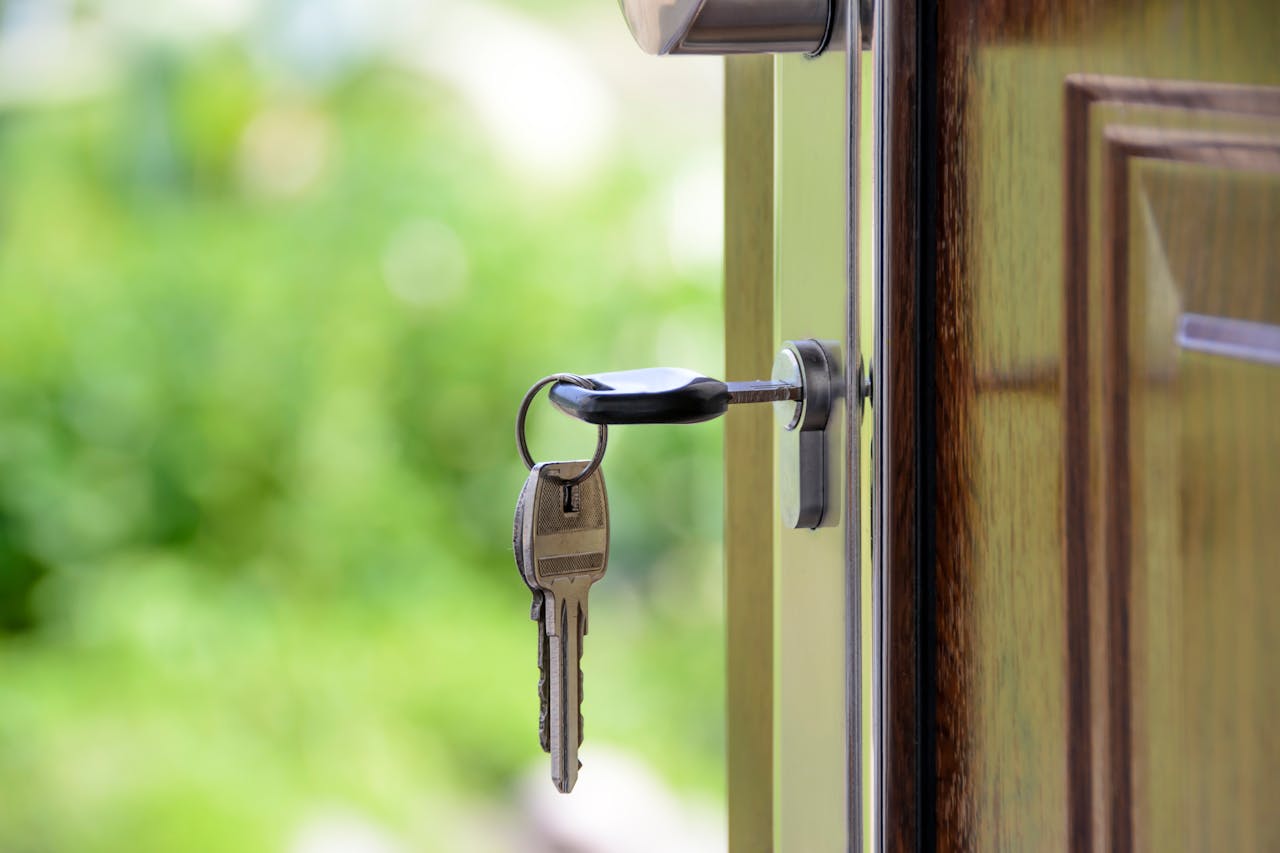 keys inside front door lock