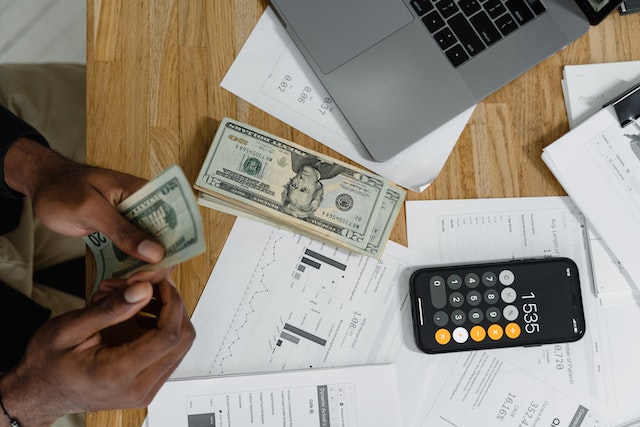 person counting money